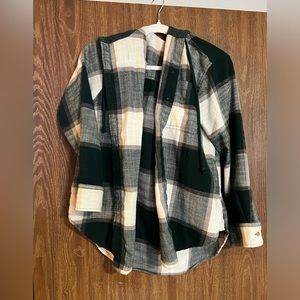 American eagle hooded flannel